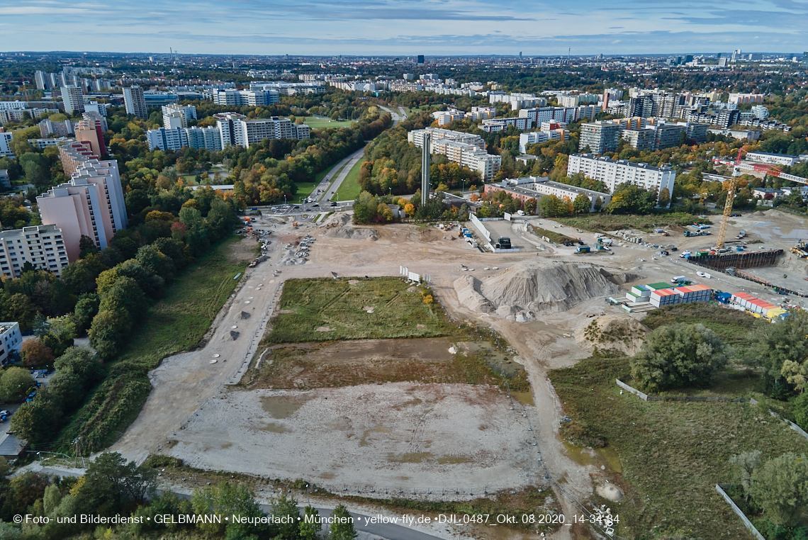 08.10.2020 - Baustelle Alexisquartier und Umgebung in Neuperlach